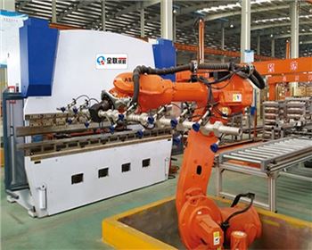 數控折彎機(ji)自動上下料(liao)機器人自動(dong)化生産線